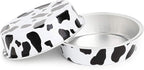 Beasea 4 Inch Pie Tins with Lids, 50 Pack 8 Oz Mini Tart Pan Disposable Pie Tins, Black White Aluminum Pie Pan Foil Tart Tins Round Muffin Container Mini Cheesecake Pan for Pie Tart Quiche