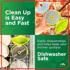 Mindful Design Pizza Cutter Wheel with Protective Blade Cover, Easy to Clean and Dishwasher Safe Ergonomic Pizza Slicer (Green)