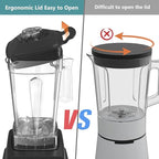 OMMO Blender 1800W, Professional High Speed Countertop Blender with Stainless Steel Blades, 60oz BPA Free Jar for Shakes and Smoothies, Ice and Fruits, Dishwasher Safe