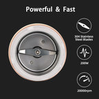 Coffee Grinder Electric for Beans, Spices, Herbs, Grains and Nuts, Stainless Steel Blades, 2.8 oz, White