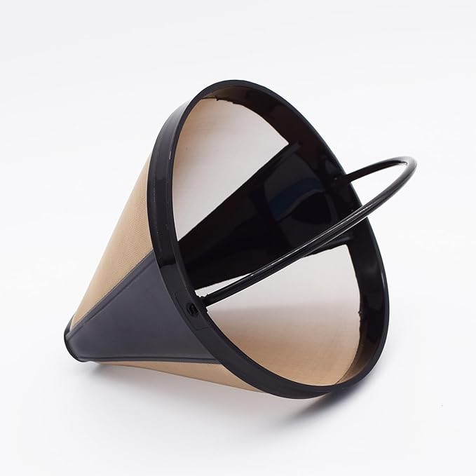 Reusable #4 Cone Coffee Filters Basket Replacement for Cuisinart Coffee Makers(2 Reusable Filters)