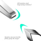 2 PCS Fish Bone Tweezers Kitchen Flat Tweezers Fish Bone Pliers Suitable for Salmon and Sea Bass Deboning and Kitchen Meat Hair Cleaning Tool Silver, 4.3", LXLVOUEG