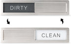 KitchenTour Dishwasher Magnet Clean Dirty Sign, Premium Stainless Steel Clean Dirty Magnet for Dishwasher Funny, Strong Magnet Non-Scratch Dishwasher Sign Kitchen Decor and Accessories
