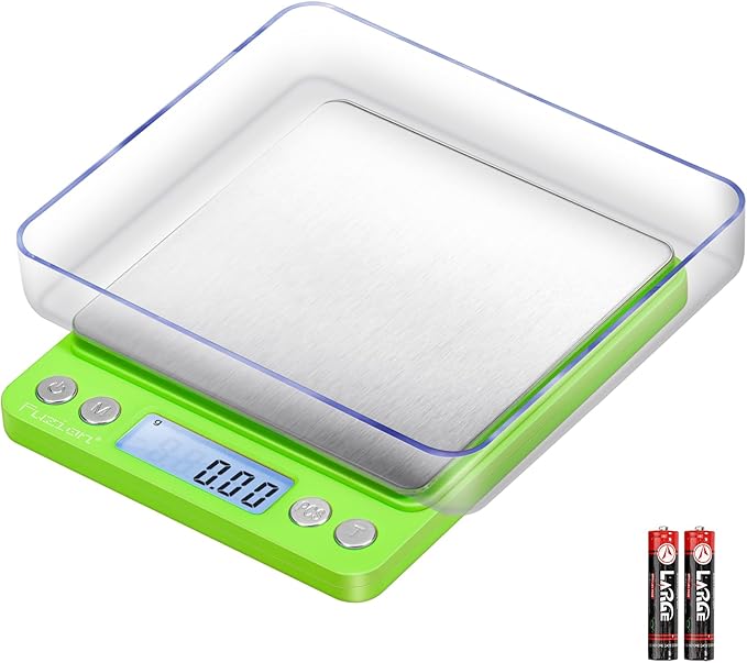 Fuzion Digital Scale .01 Gram Accuracy, 500g Mini Food Scales for Small Jewelry, Gold, Herb, Spice - Weight Gram and Oz