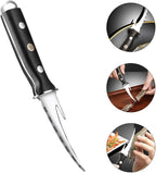 Ipetboom Shrimp Line Cutter and Peeler with Wood Handle and Rivets, Seafood Cleaning Tool for Deveining and Shelling Shrimp, Kitchen Specialty Gadget for Home Cooking and Seafood