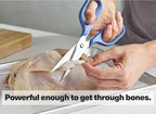 Misen Heavy Duty Kitchen Shears - Comfortable Ambidextrous Scissors for Meat, Poultry, Herbs & More - Easy to Clean - German Stainless Steel - Small | Green