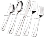 Silverware Set for 8, 45 Piece Stainless Steel Flatware Cutlery Fork and Spoon Set with Serving Utensils Set, Dishwasher Safe, Gift Package for Wedding Housewarming