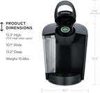 Keurig K-Classic Single Serve K-Cup Pod Coffee Maker, with 3 Brew Sizes, 48oz Removable Reservoir, Black