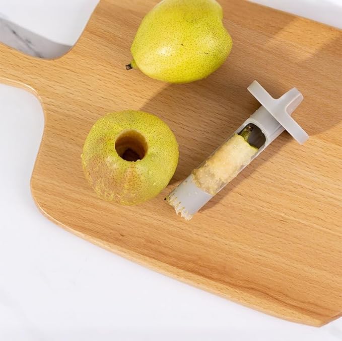 Pepper Corer, 2 in 1 Red Bell Pepper Seed Corer Remover Tool, Fruit & Vegetable Corers Quick Cave Tools for Jalapeno Cutter Deseeder, Bright Green