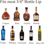 10 Pack Liquor Pour Spout, Liquor Bottle Pourers, Pour Spouts for Liquor Bottles with Dust Caps Seal Covers, Bar Tool, Hygienic, Dishwasher Safe