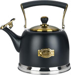 Tea Kettle Stainless Steel Teapot, Stainless Steel Teakettle for Stove Top with Heat Proof Ergonomic Handle 3.0 Quart