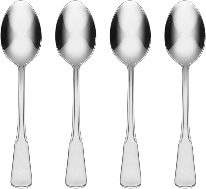 Oneida Colonial Boston Teaspoons, silverware set, Set of 4 5750004E