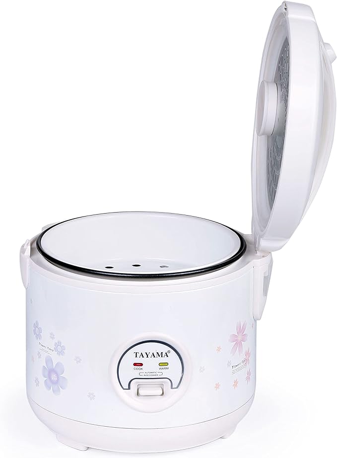 TAYAMA Automatic Rice Cooker & Food Steamer 10 Cup, White (TRC-10RS)