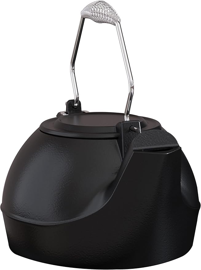 Fire Beauty Humidifying Iron Kettle，Stove Humidifier，Wood Stove Kettle，Cast Iron，Chrome handle