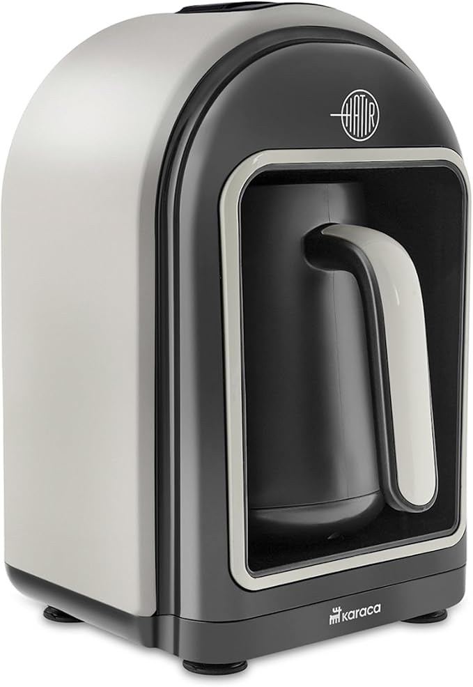 KARACA Hatır Turkish Coffee Maker, 5 Cups Electric Turkish Coffee Machine with Ember Mode, Automatic Temperature Control, Overflow Protection, Audible & Visual Alerts, Cream