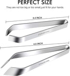 ZAUGONTW Fish Bone Tweezers, Professional Stainless Steel Flat and Slant Pliers Set for Kitchen Salmon Trout, 2 SET
