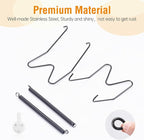 Bilillo 3 Pack Plate Hangers for The Wall, Suitable for 4''-5'' Decorative Plate,Invisible Heavy Duty Wire Plate Holder with Wall Hooks, Plate Hangers for Displaying Plates, Platter, Dish (Black)