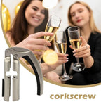Champagne Bottle Opener, Zinc Alloy Sparkling Wine Cork Puller, Bottle Opener Bar Jar Cork Puller Professional Kitchen Champagne Corkscrew for Sparkling Wine Accessories