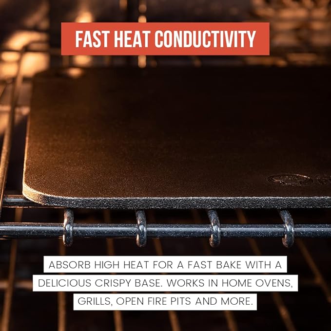 Chef Pomodoro Pizza Steel for Oven 13 Inch 1/4 Inch Thick, Baking Steel for Oven, Grill, Sourdough Bread, Baking Stone for Oven With Lifting Holes 13" X 13" (33.6 x 33.6 cm)
