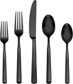 Oneida 897335 Ryder Satin Black 20-Piece Flatware Set