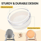 Vinino 8 Inch Silicone Round Cake Pan with Metal Reinforced Frame Set of 3, Nonstick Silicone Springform Pan for Baking Suitable for Making Layers, Cheese & Chocolate Cakes