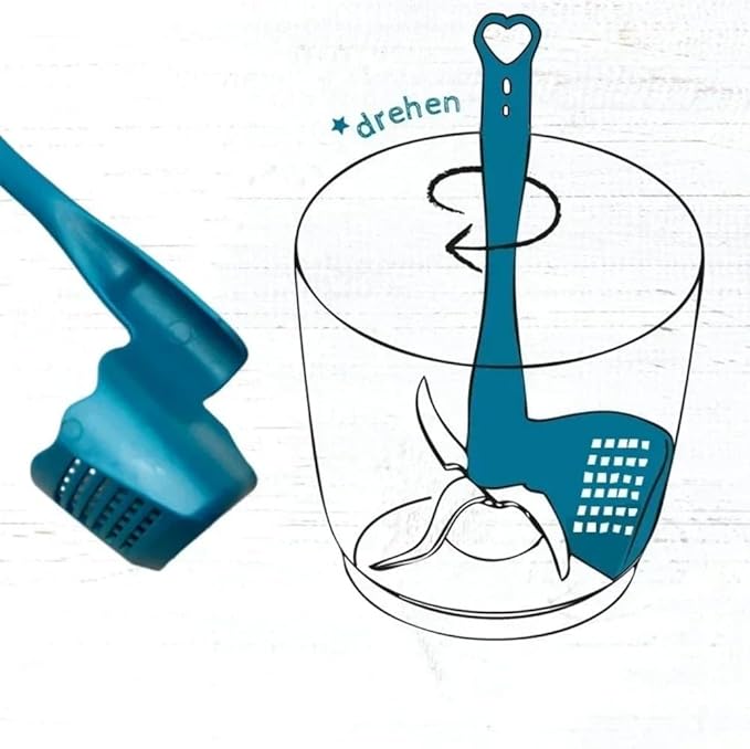 1pcs/2pcs/4pcs Rotating Spatula compatible with Thermomix TM6/TM31/TM5 Portioning Food Processor Kitchen Accessories Cooking Tool (type B blue 2pcs)