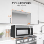 30" Over the Range Microwave Oven, ThermoMate 1.9 Cu. Ft. Capacity Microwave Over the Stove with One Touch, 1000 Cooking Watts, 400 CFM, 11 Power Levels, Sensor Cooking, LED Lighting, Stainless Steel