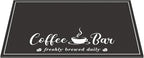 CooRug Absorbent Coffee Mat, Fashion Dish Drying Mat for Kitchen Counter Coffee Bar Accessories Espresso Machine Dish Rack 17" x 32" Black