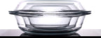 Set of 6 Round Glass Casserole Dishes, Nesting Glass Baking Dish Set with Lid, Oven, Freezer and Dishwasher Safe. - 0.5QT+1QT+1.8QT