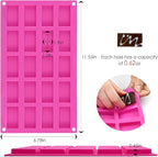 Sakolla 2 Pack Chocolate Bars Silicone Molds, Rectangles Candy Bars Molds, Making Chocolate,Rice Crispy Pops, Caramels, Dessert, Energy Bar and Soap