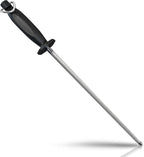 Utopia Kitchen 10 Inch Honing Steel Knife Sharpening Steel Sharpening Rod, Black