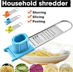 Multifunctional Vegetable Cutter Shredder Cutter Slicing Cutting Fruit Melon Peeler (Blue)