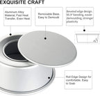 EXGOX 2 Pack 8-Inch Non-Stick Deep Aluminum Round Cake Pan with Removable Bottom for Wedding/Birthday/Christmas Cake Baking Round Cake Tin Set with Loose Base (4 inch)