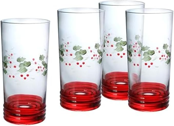 Pfaltzgraff Winterberry Cooler Glasses (20-Ounce, Set of 4)