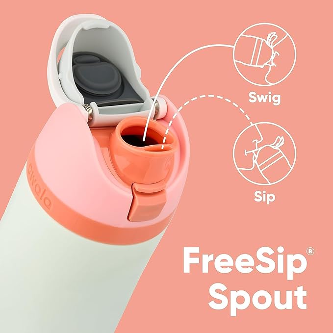 Owala FreeSip Insulated Stainless Steel Water Bottle with Straw for Sports, Travel, and School BPA-Free Sports Water Bottle, 24 oz, Surfs Edge | Insulated, with Straw, for Sports, Travel, and School, BPA-Free