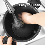 Automatic Cooking Machine 360° Rotatable Stir Fry Machine Multifunctional Stir Fry Pot for Home Outdoor Camping Travel Cooking (RED)