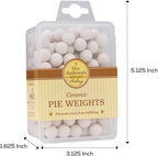 Mrs. Anderson's Baking Ceramic Pie Crust Weights, 135 Count, Natural Stoneware, For Blind Baking Pie Crusts And Tart Shells With Even Baking Results