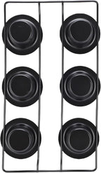 GOTOTOP 6 Cup Popover Pan, Non Stick Carbon Steel Bakeware, Perfect for Muffins and Popovers, 22.5x40.5cm Size for Home Bakers