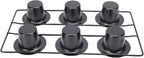 Pomya Professional 6 Cup Popover Pan, Carbon Steel | Non Stick Bakeware for Muffins, Cupcakes, Popovers, Easy & Dishwasher Safe