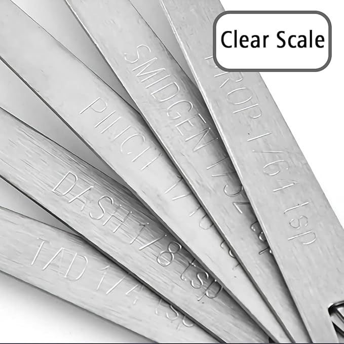 3PCS 1/64 Teaspoon(1/64tsp, 0.08ml, Drop) Single Tiny Measuring Spoon, Small Individual Stainless Steel Measure Spoons Only