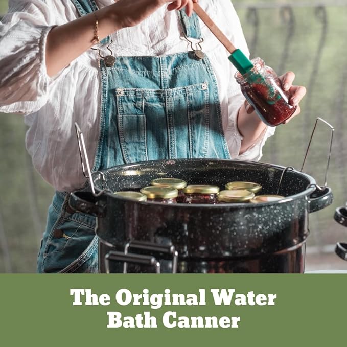 Granite Ware 8 Piece Enamelware Water bath canning Pot with Canning kit and Rack. Canning Supplies Starter Kit