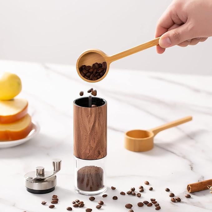 Bamboo Coffee Scoop Long Handle 10g Measuring Scoop for Deep Jars and Containers