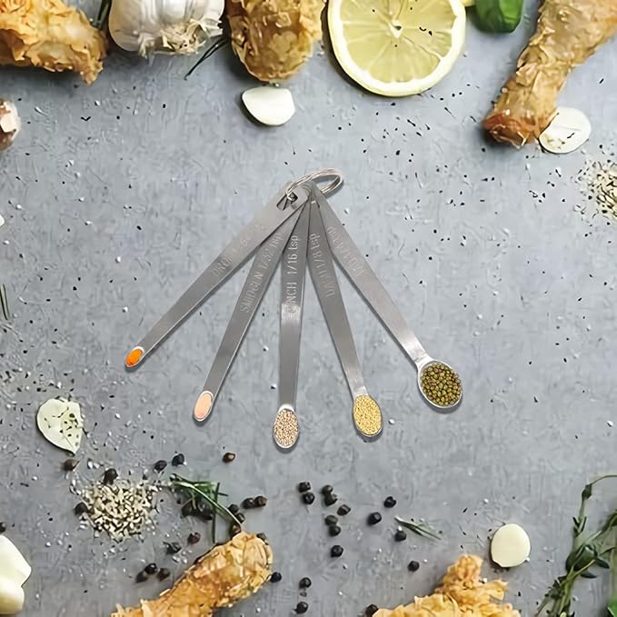 2PCS 1/6 Teaspoon(1/6tsp, 0.83ml) Single Tiny Measuring Spoon, Small Individual Stainless Steel Measure Spoons Only