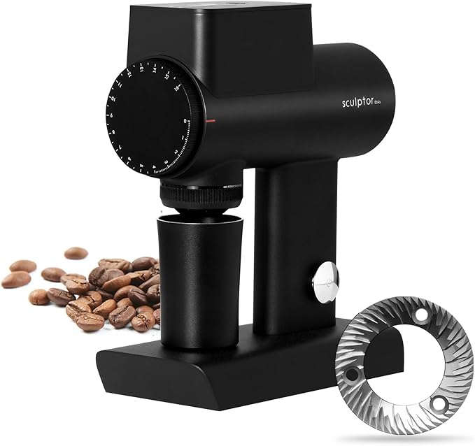 TIMEMORE Sculptor 064S Flat Burr Coffee Bean Grinder, Electric Espresso Grinder with Stepless Coarseness Adjustment, Suitable for Pour over, French Press, Cold Brew - Black