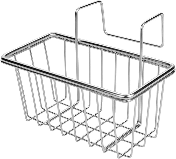 Kitchen Sponge Holder - JIANYI Stainless Steel Holder, Kitchen Sink Caddy, Dishwashing Liquid Drainer Rack - Sink Organizer for Sponge Brush Soap Towel and Sink Supplies