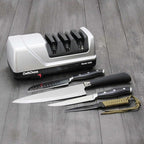 Chef’sChoice 15XV EdgeSelect Professional Electric Knife Sharpener with 100-Percent Diamond Abrasives and Precision Angle Guides for Straight Edge and Serrated Knives, 3-Stage, Gray