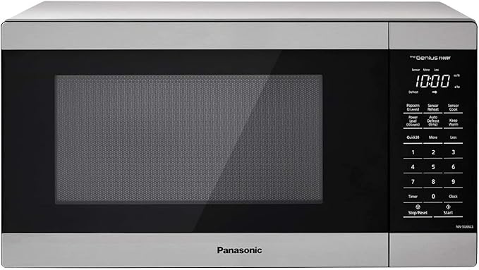Panasonic Microwave Oven, 1.3 cu. ft. 1000W Countertop Microwave with Genius Sensor Cooking - NN-SU66LS (Stainless Steel)
