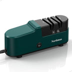 Northmas Knife Sharpener, Professional Electric Knife Sharpener for Home Use, 2 Stages for Quick Sharpening & Polishing, 100V-240V Global Voltage Design, Green