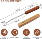 Lung Scraper of Chicken Processing Equipment, Easily Removes Poultry Lungs, Acacia Wood Handle, Chicken Butchering Equipment that Efficient Gutting Tool for Turkey, Chicken