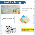 LOVIMAG Fridge Magnets 56 Pcs Refrigerator Whiteboard Small Strong Magnet Classroom Kitchen Accessories Decorative Locker Set Decor Must Haves Office Calendar Refrigerador Magnetic Cute Crafts Silver
